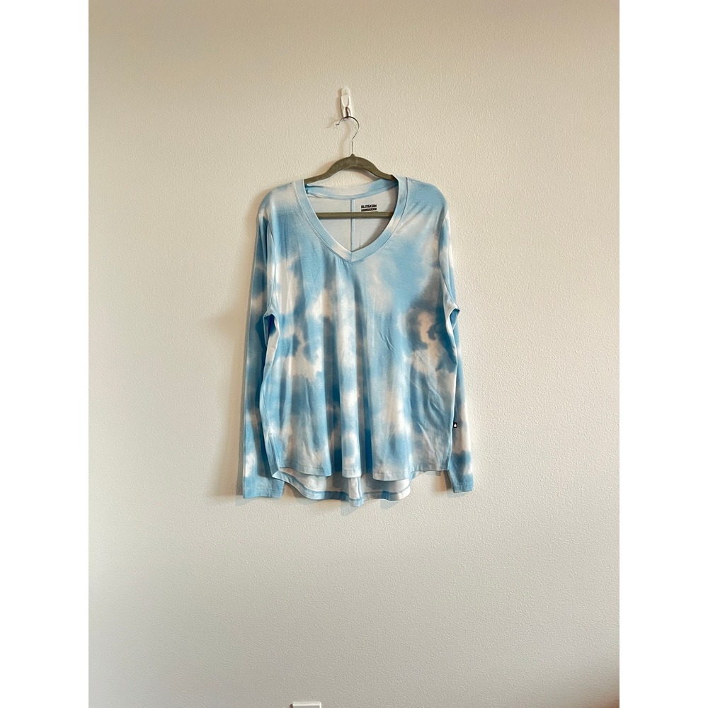 Alaskan Hardgear by Duluth Trading Blue&White Tie Dye Long-Sleeve Top XL Coastal